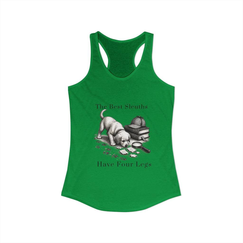 Canine Sleuth Book Merch: Women's Ideal Racerback Tank