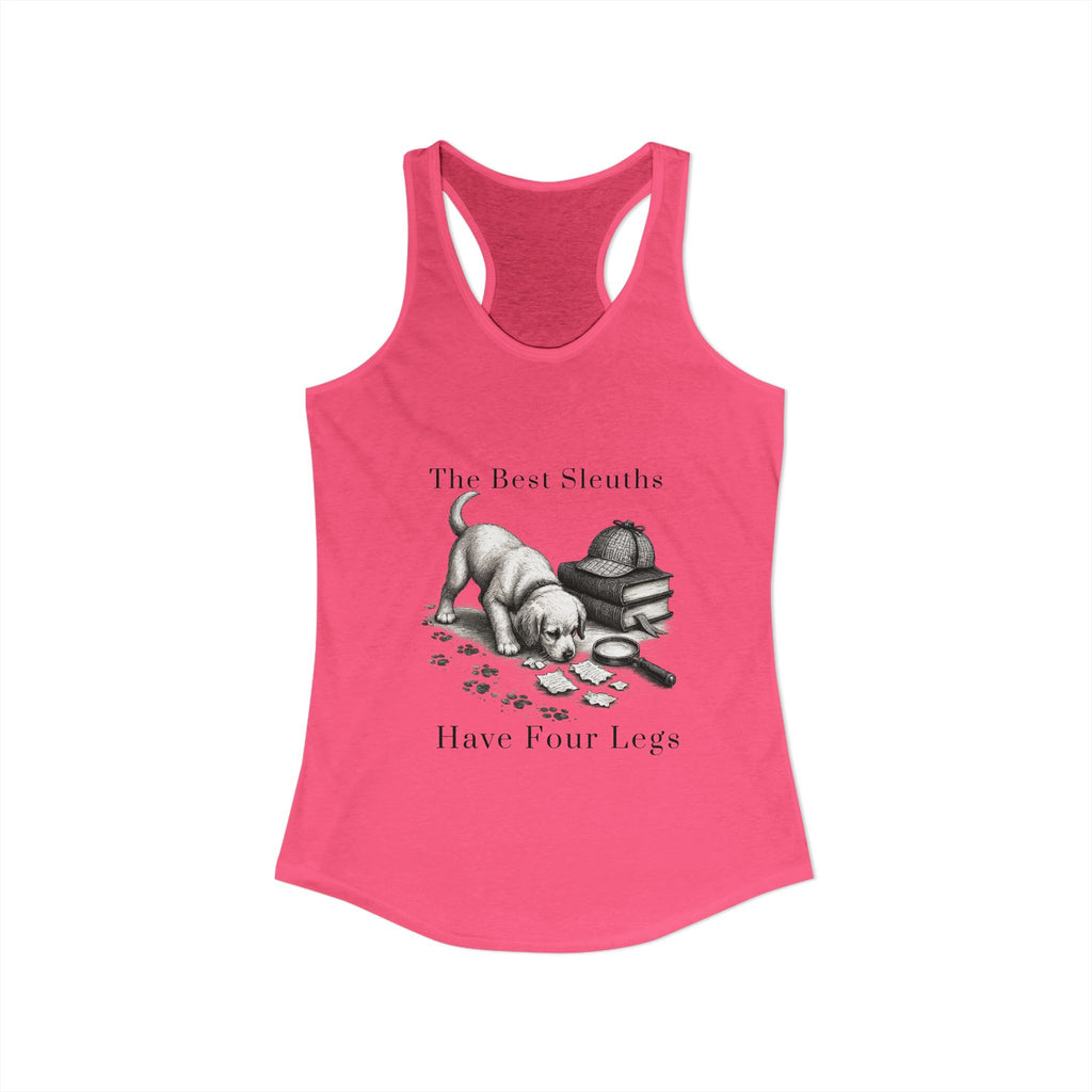 Canine Sleuth Book Merch: Women's Ideal Racerback Tank