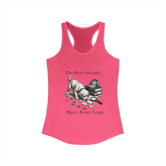 Canine Sleuth Book Merch: Women's Ideal Racerback Tank