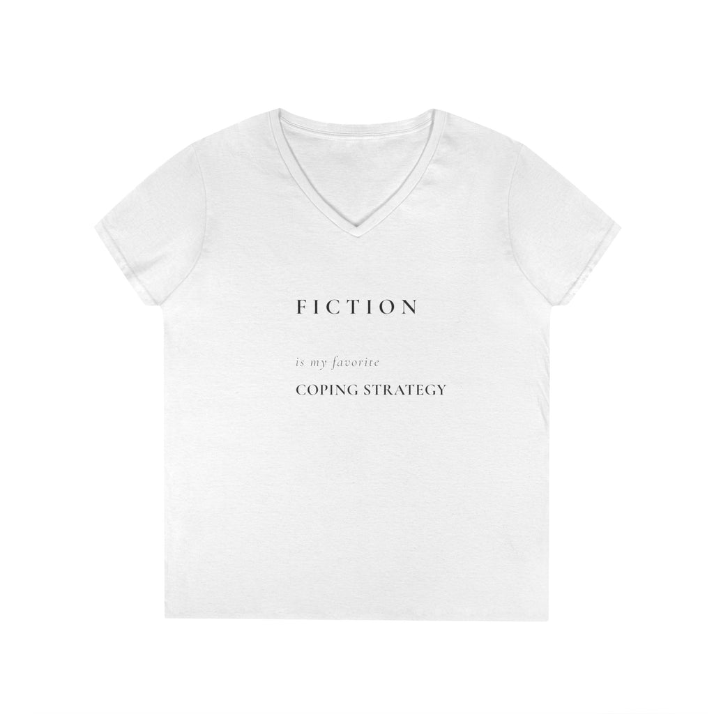 "Fiction Is My Coping Strategy" V‑Neck Tee