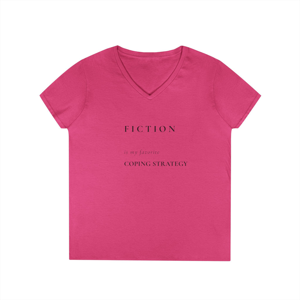 "Fiction Is My Coping Strategy" V‑Neck Tee