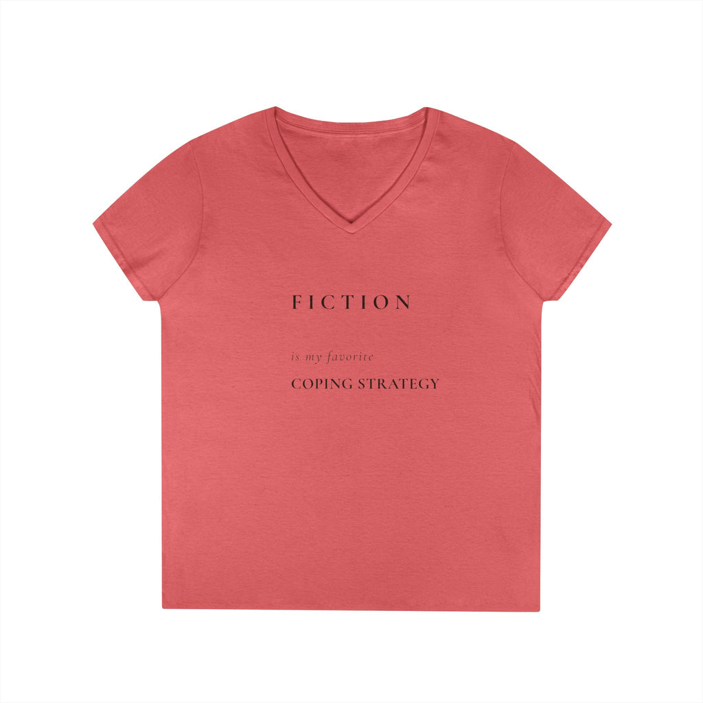 "Fiction Is My Coping Strategy" V‑Neck Tee