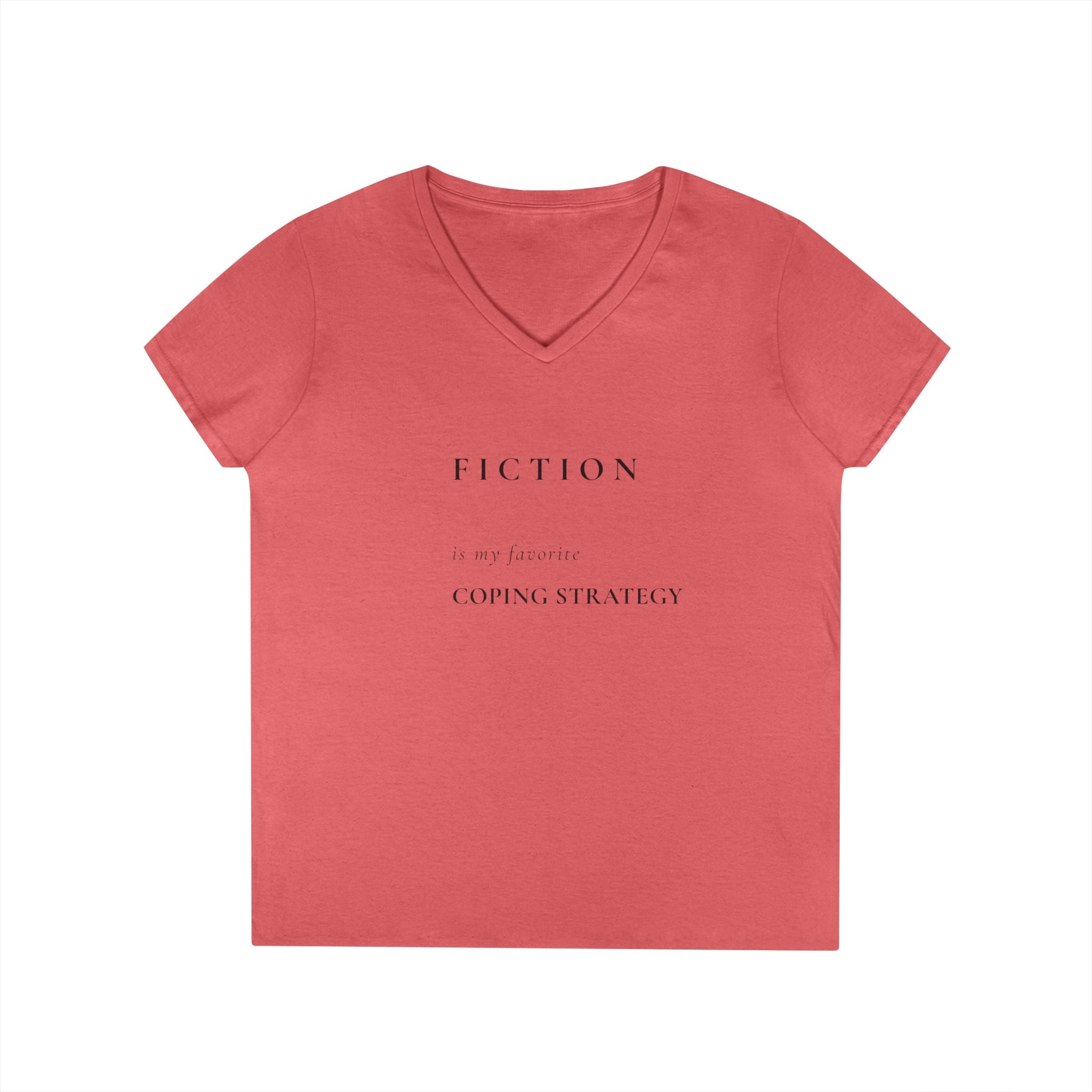 "Fiction Is My Coping Strategy" V‑Neck Tee