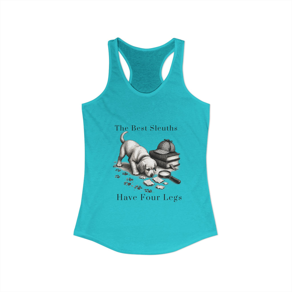 Canine Sleuth Book Merch: Women's Ideal Racerback Tank
