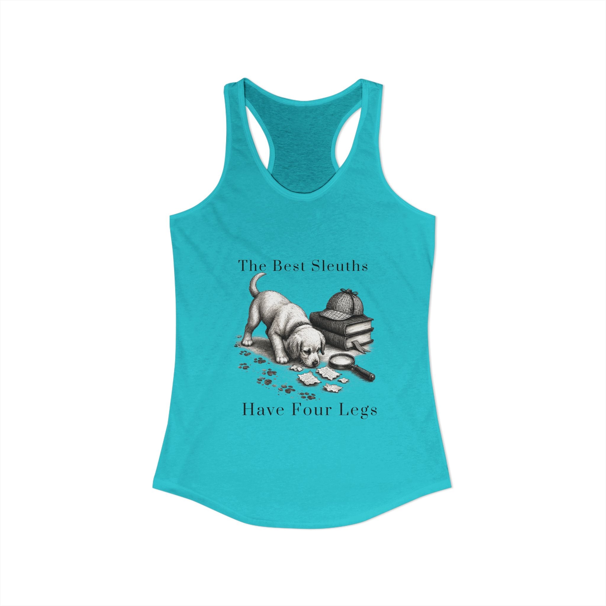 Canine Sleuth Book Merch: Women's Ideal Racerback Tank