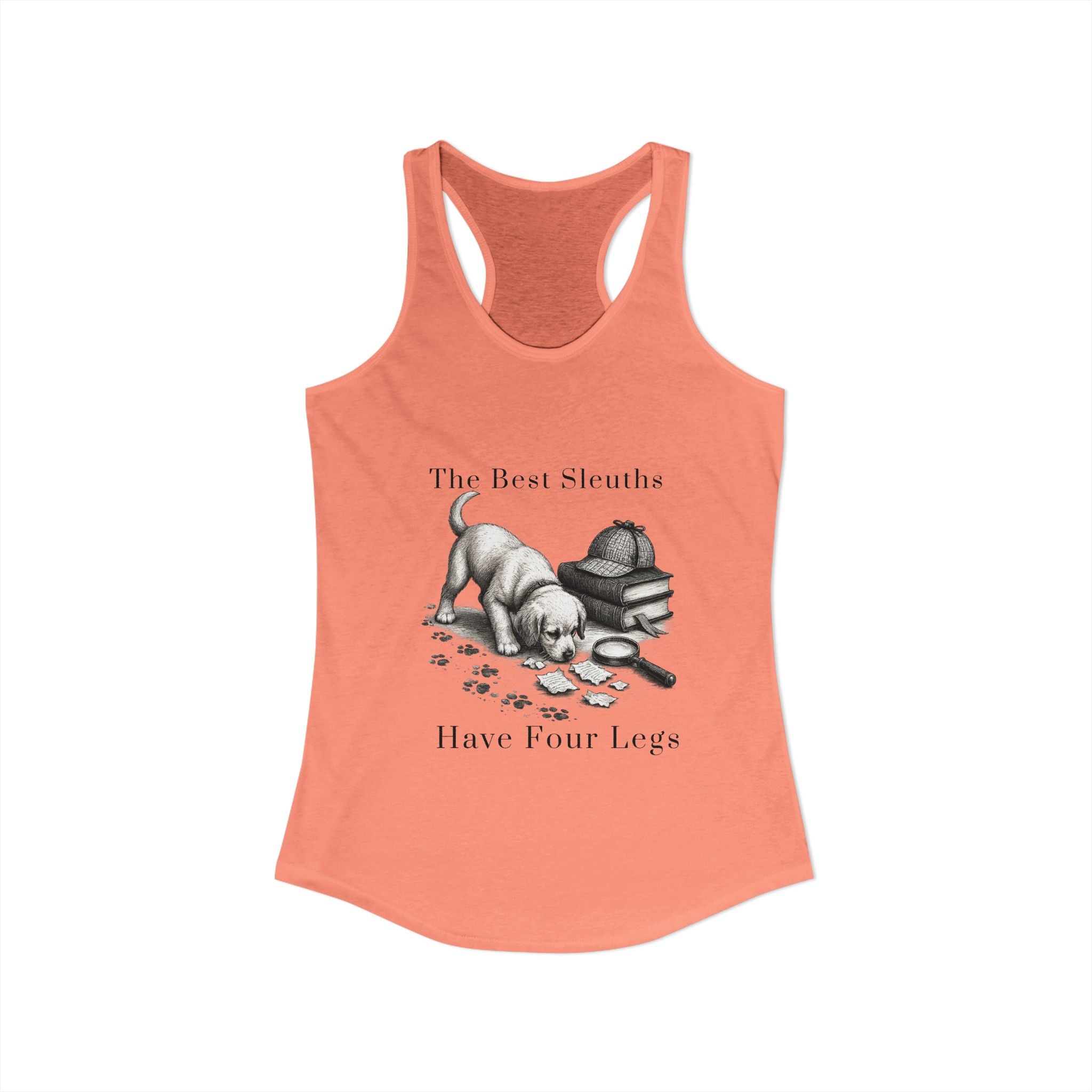 Canine Sleuth Book Merch: Women's Ideal Racerback Tank