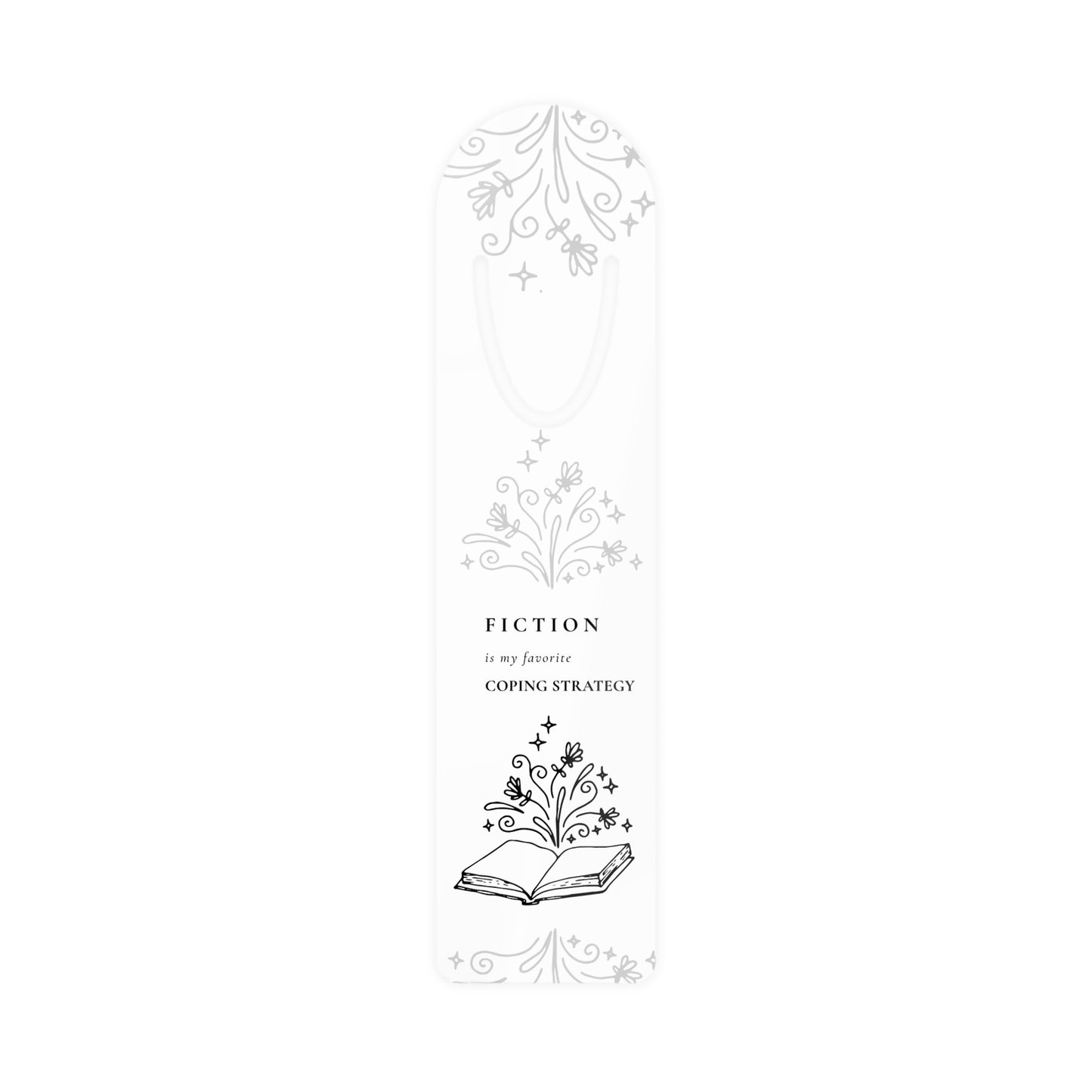 "Fiction Is My Favorite Coping Strategy" Bookmark