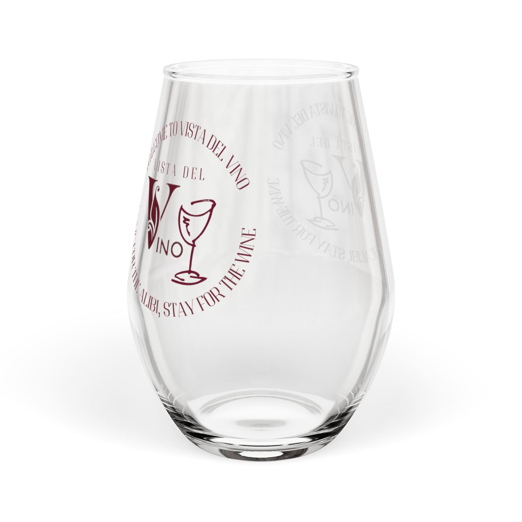 Stemless Wine Glass - Vintage Vino Logo 11.75oz