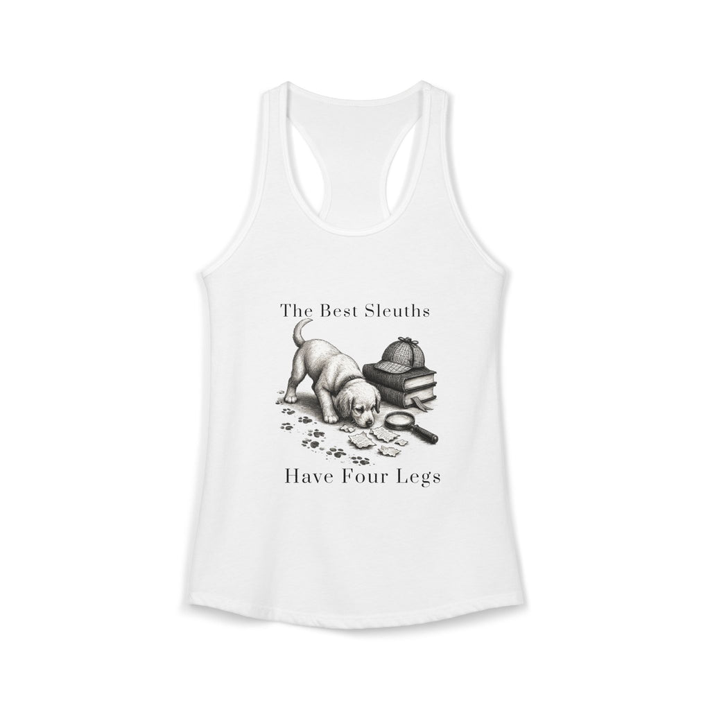 Canine Sleuth Book Merch: Women's Ideal Racerback Tank