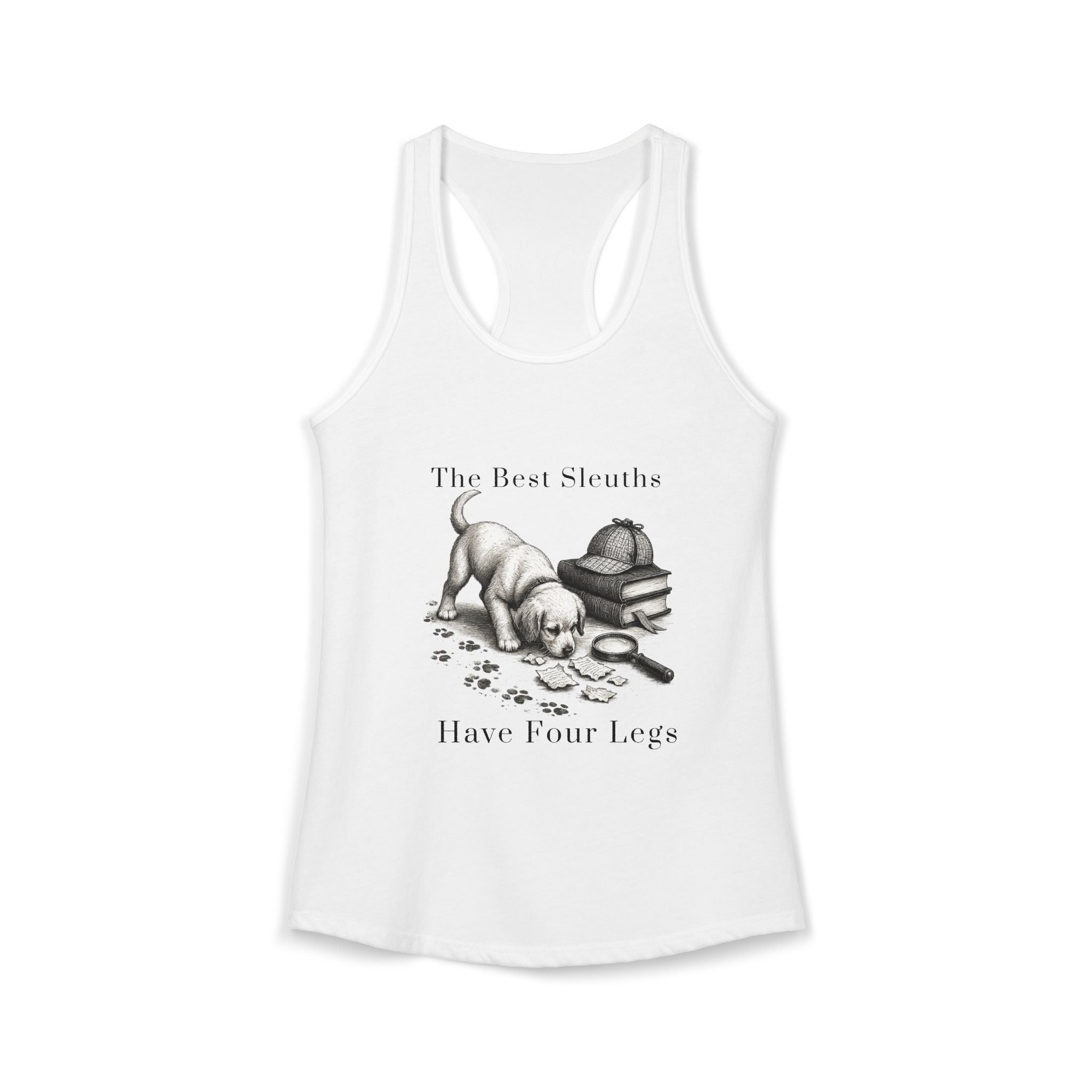 Canine Sleuth Book Merch: Women's Ideal Racerback Tank