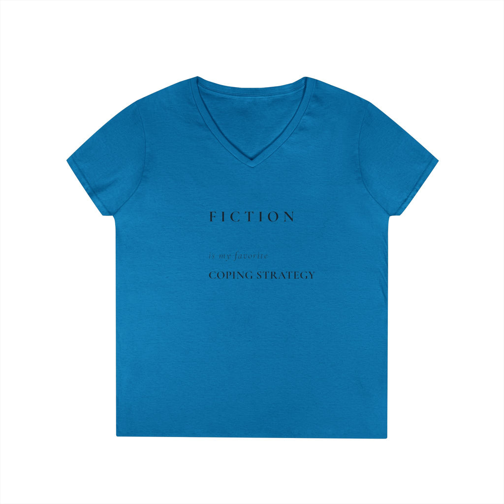 "Fiction Is My Coping Strategy" V‑Neck Tee