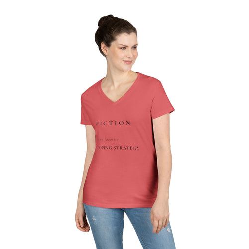 "Fiction Is My Coping Strategy" V‑Neck Tee