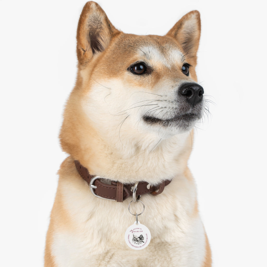 Mystery Themed Dog ID Tag — "Welcome to Vista del Vino: Where Canine Companions are Always on the Case"