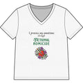 Fictional Homicide Tee — "I Process My Emotions Through Fictional Homicide" V‑Neck