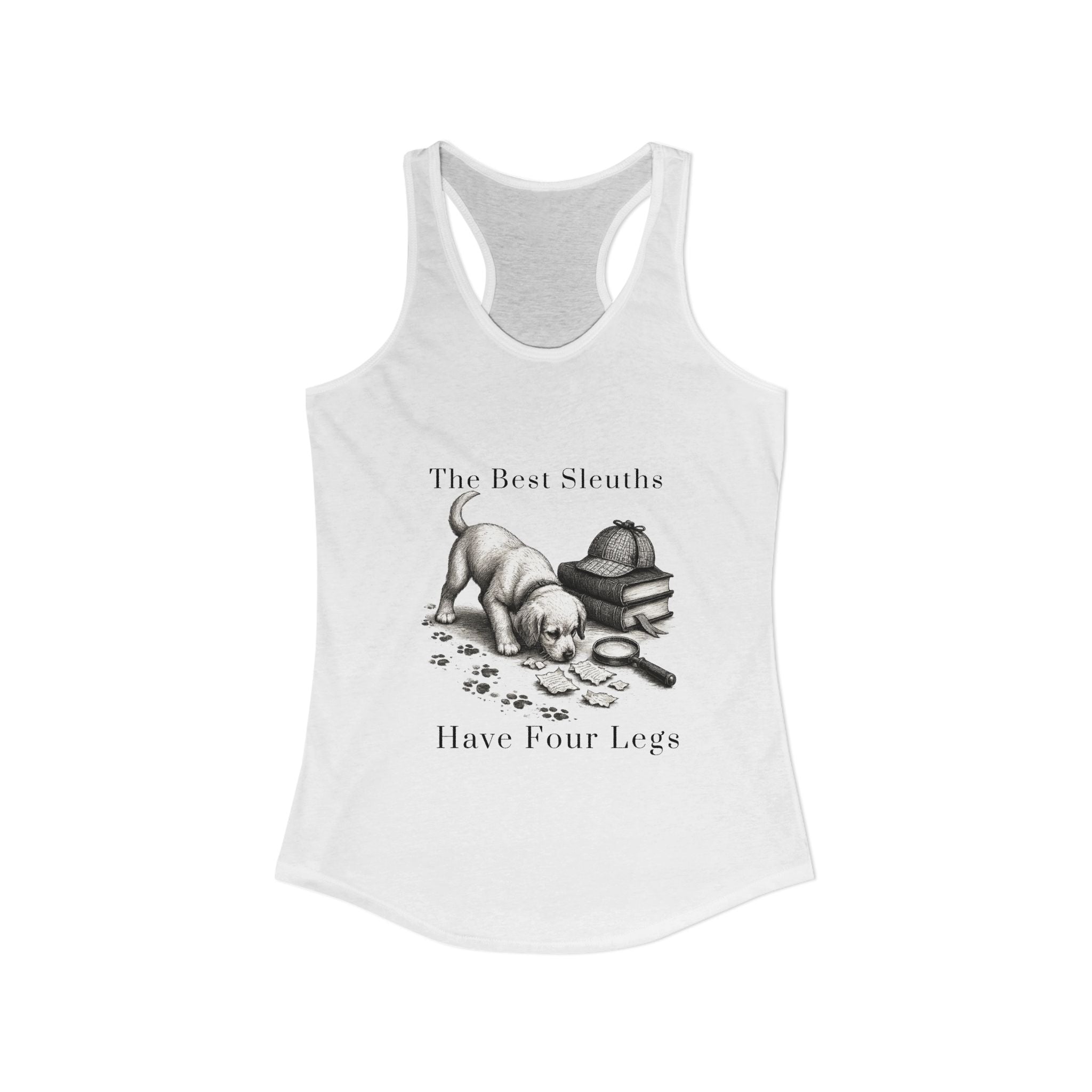 Canine Sleuth Book Merch: Women's Ideal Racerback Tank