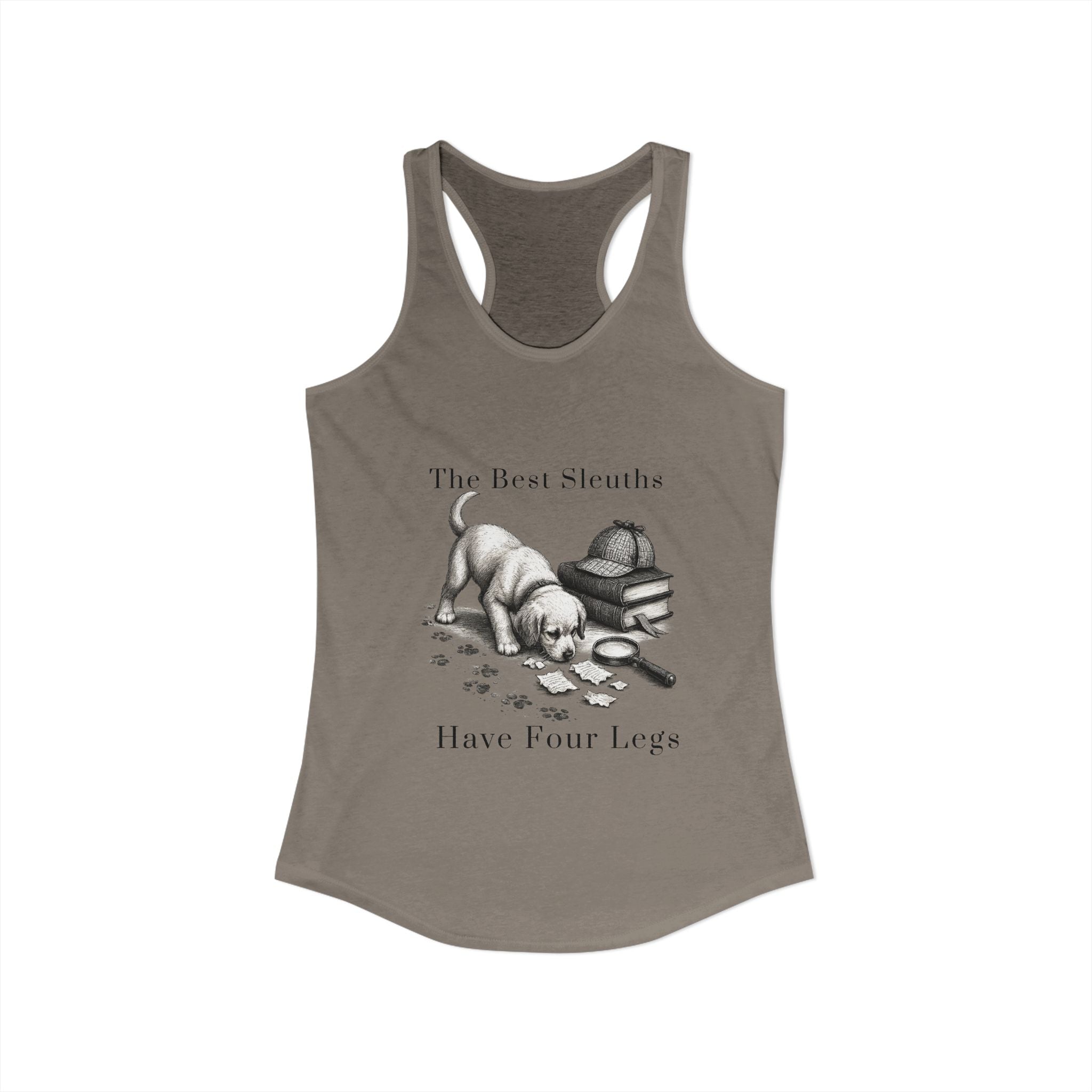 Canine Sleuth Book Merch: Women's Ideal Racerback Tank