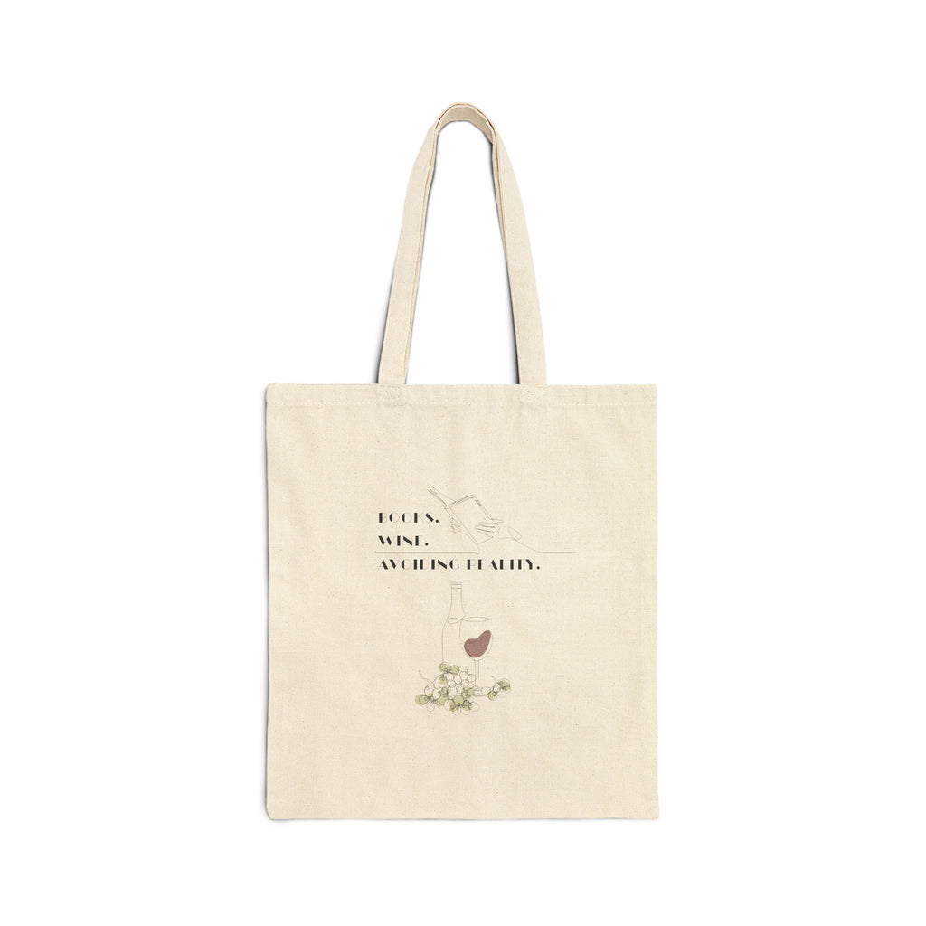 Eco Market Tote: Books, Wine, Avoiding Reality