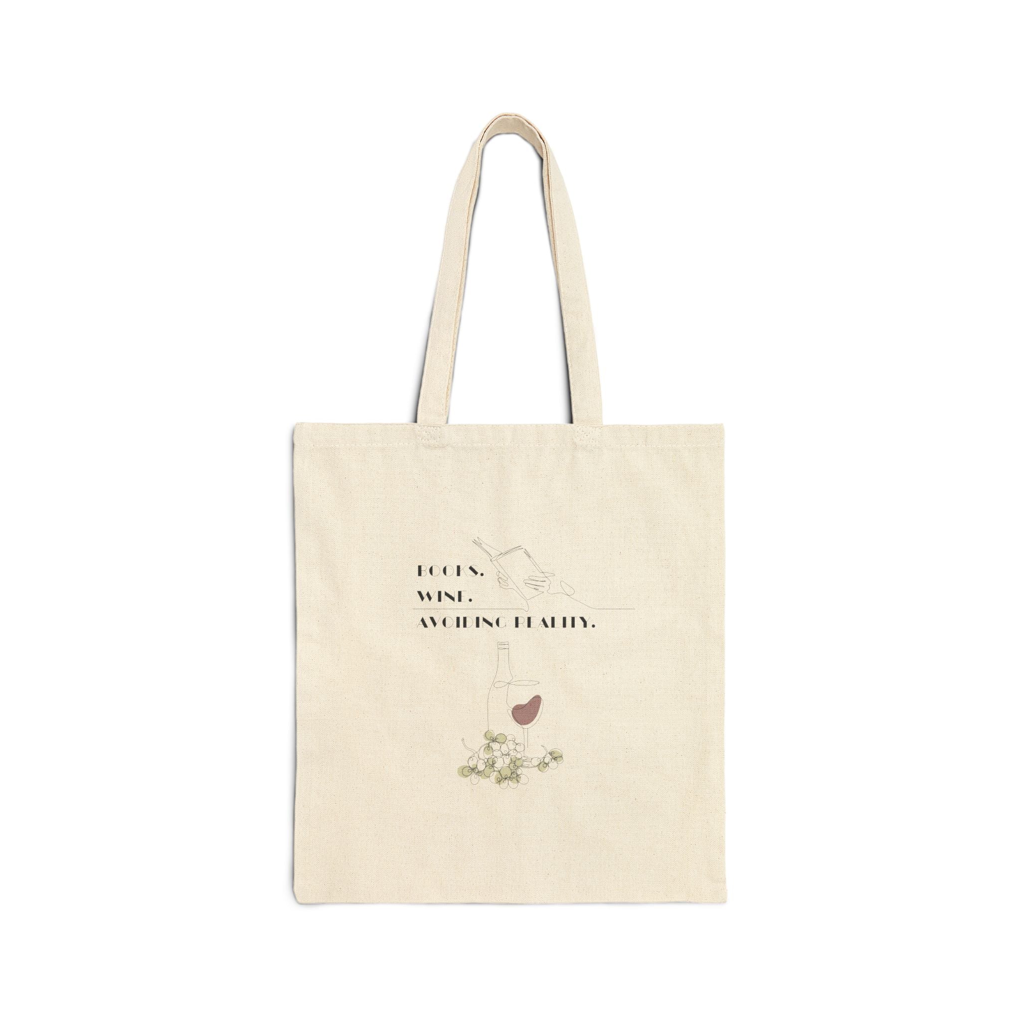 Eco Market Tote: Books, Wine, Avoiding Reality