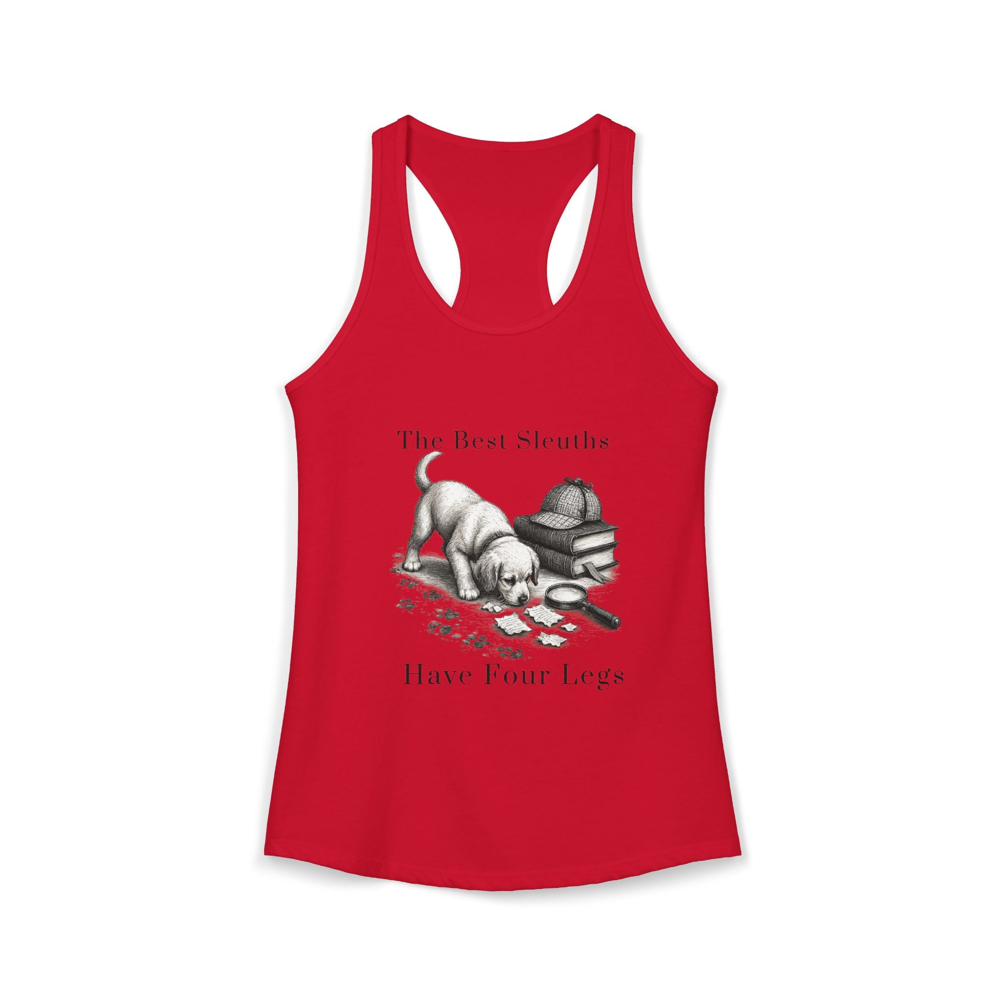 Canine Sleuth Book Merch: Women's Ideal Racerback Tank