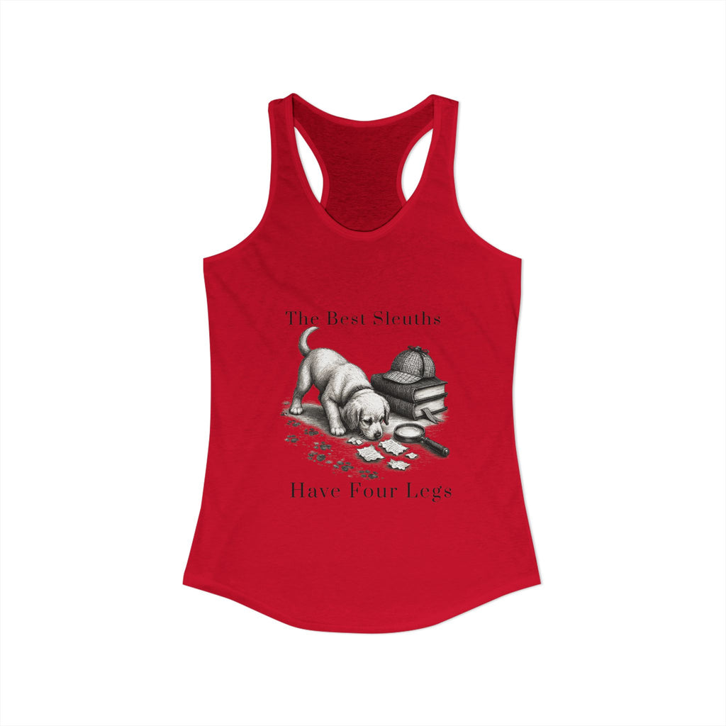 Canine Sleuth Book Merch: Women's Ideal Racerback Tank