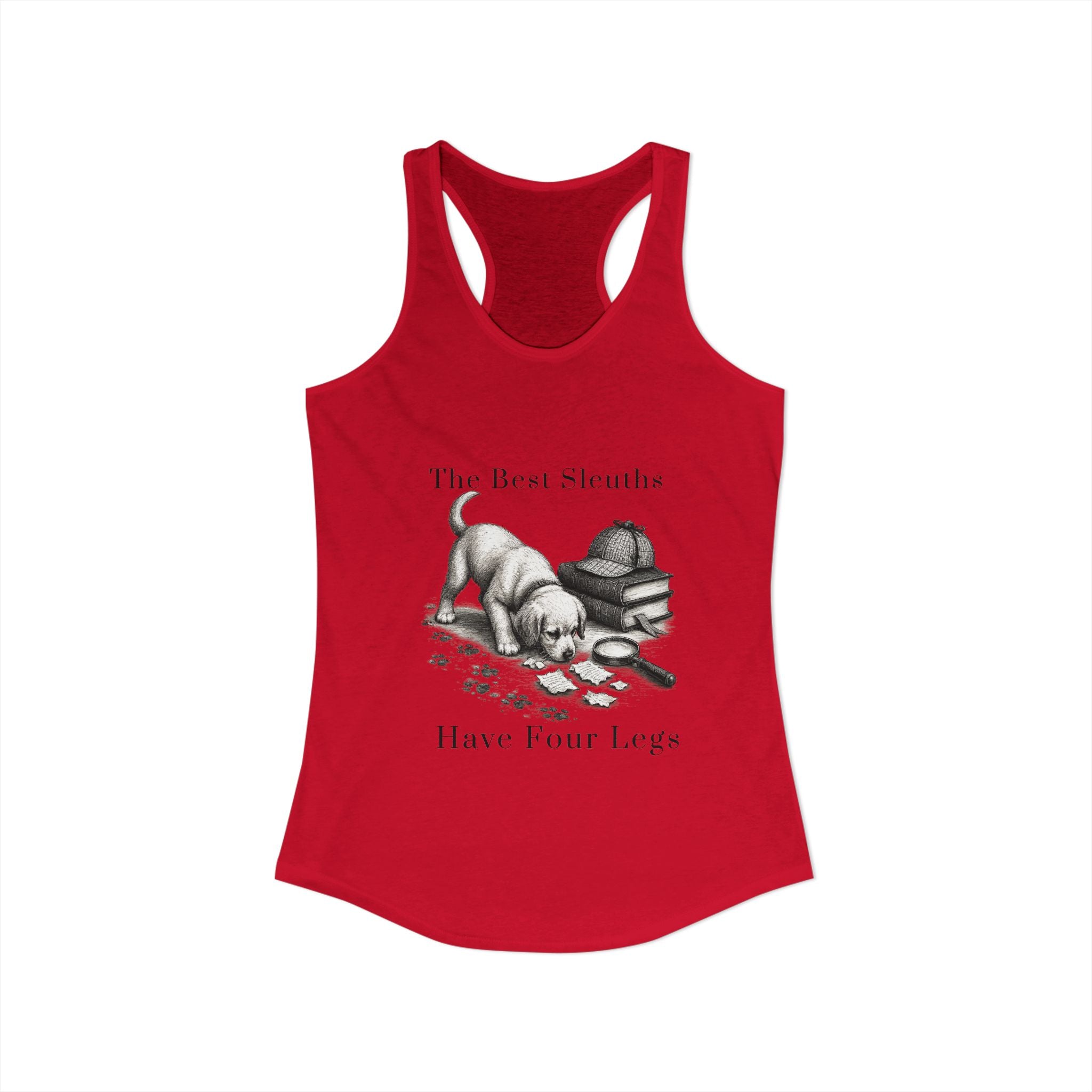 Canine Sleuth Book Merch: Women's Ideal Racerback Tank