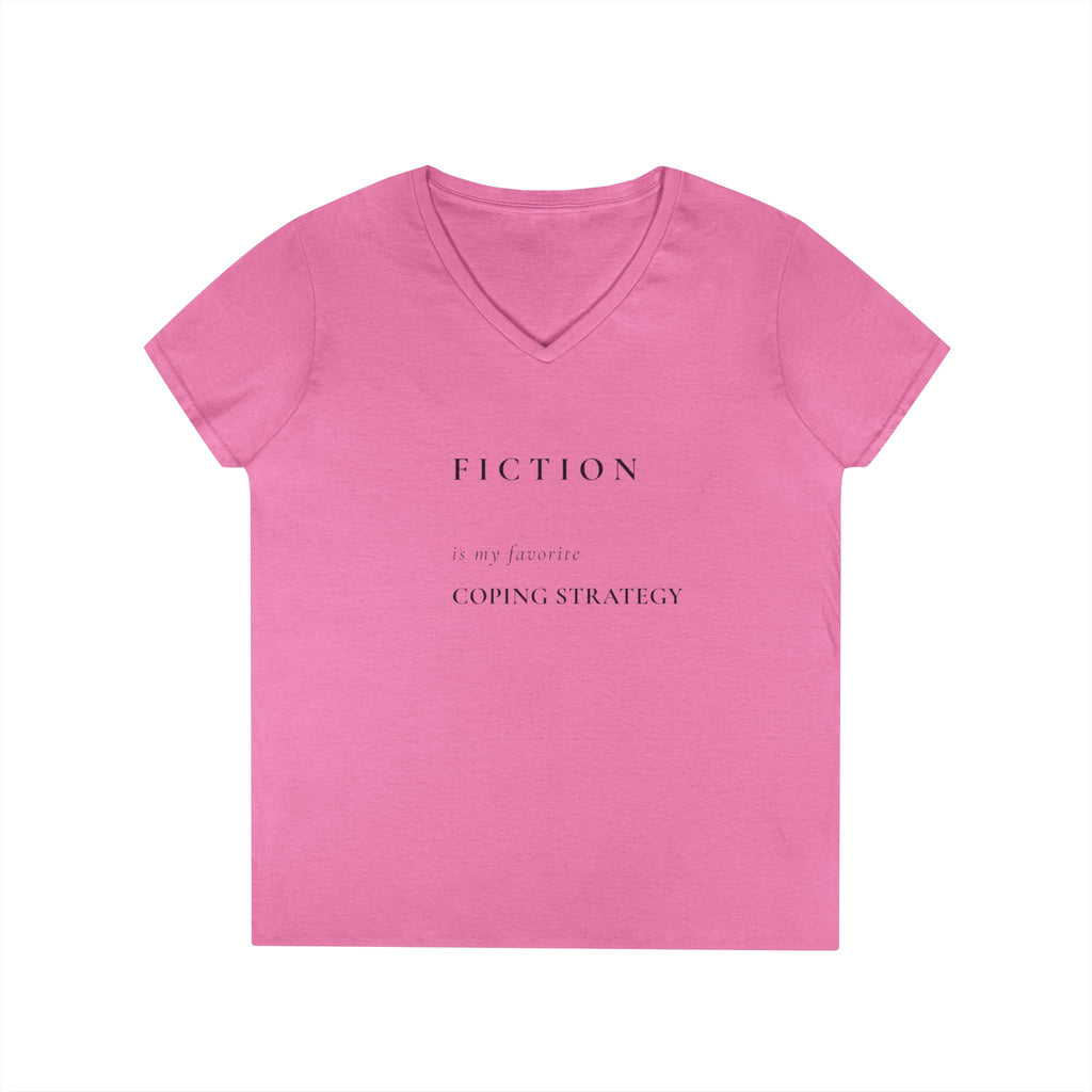 "Fiction Is My Coping Strategy" V‑Neck Tee