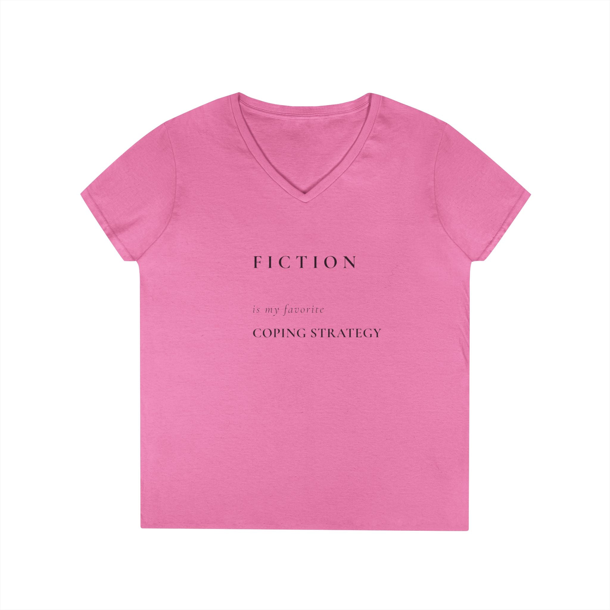 "Fiction Is My Coping Strategy" V‑Neck Tee