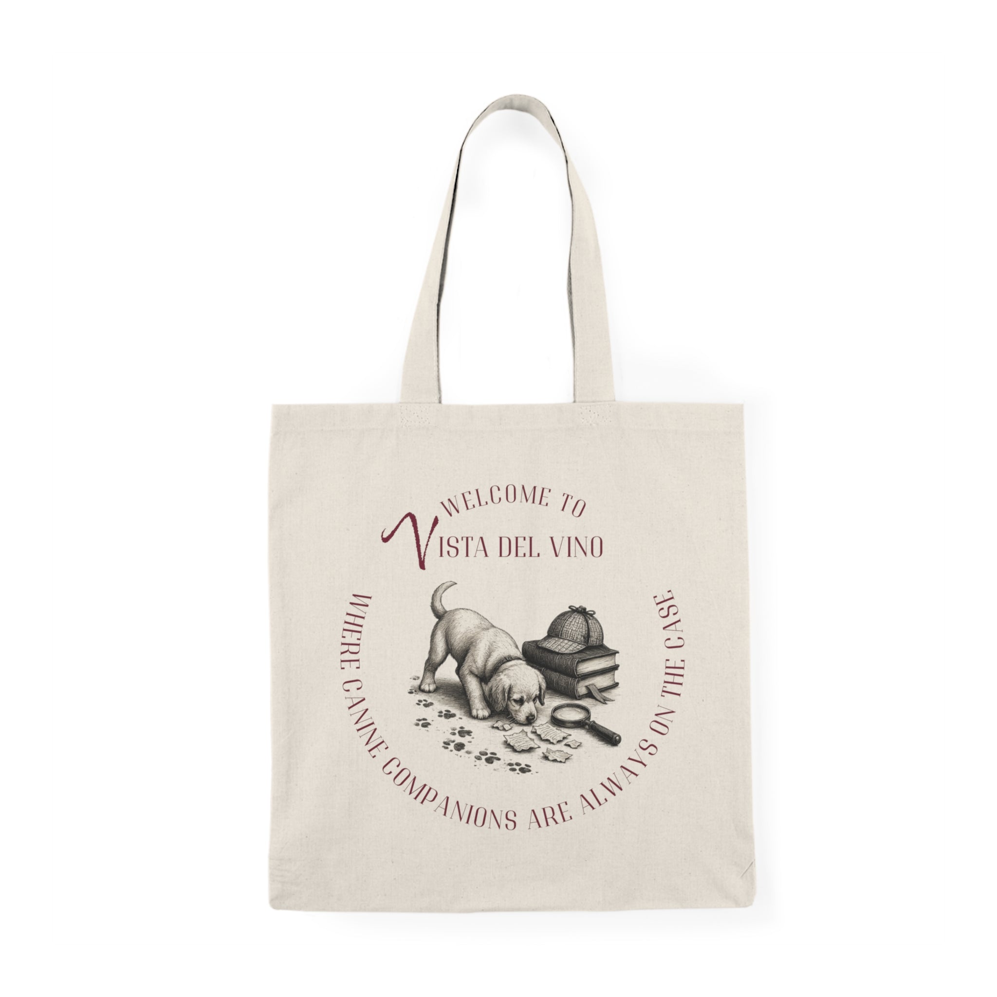 Mystery Themed Tote Bag — "Where Canine Companions are Always on the Case"