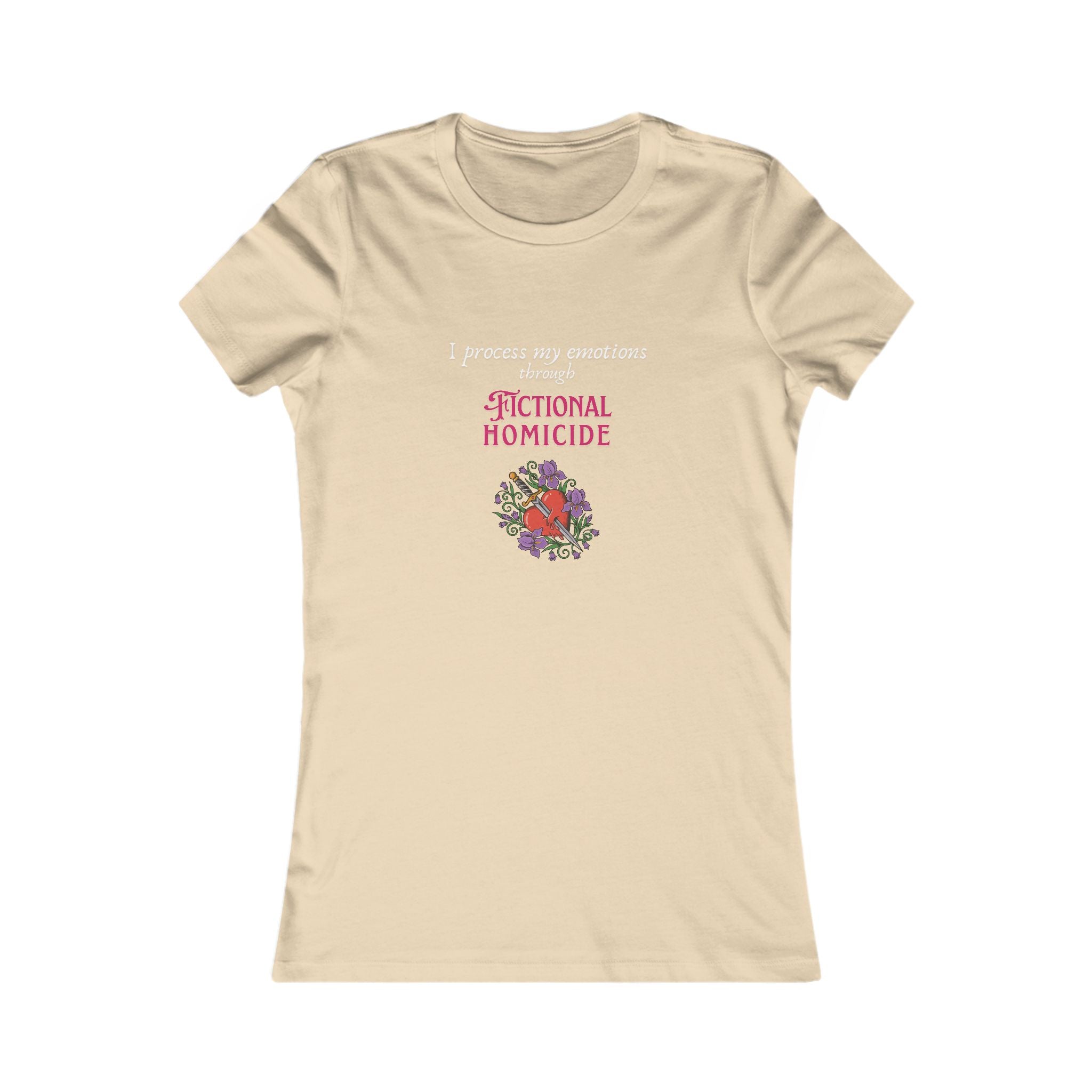I Process My Emotions Through Fictional Homicide T-Shirt | Floral Crime Reader Tee