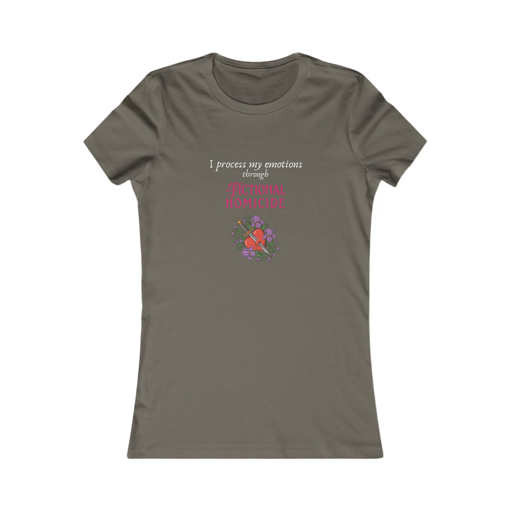 I Process My Emotions Through Fictional Homicide T-Shirt | Floral Crime Reader Tee